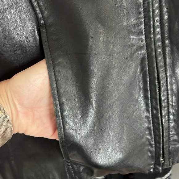 90s y2k buttery black genuine leather jacket - Picture 10 of 11